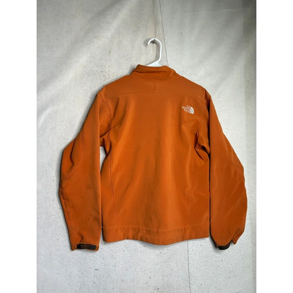 The North Face Apex Softshell Jacket Mens Orange Full Zip Fleece Lined 7737